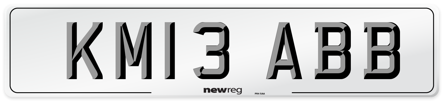 KM13 ABB Number Plate from New Reg